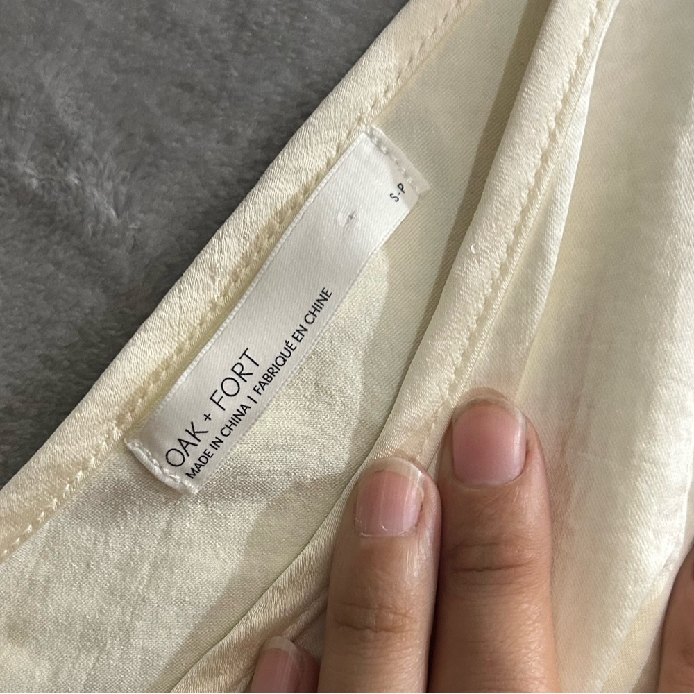 Oak + Fort butter yellow v- neck mini dress - Picture 6 of 7